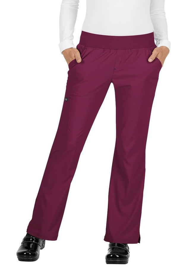 KOI Basics 732 Women's Laurie Scrub Pant (Wine, Small Petite) - Image 1
